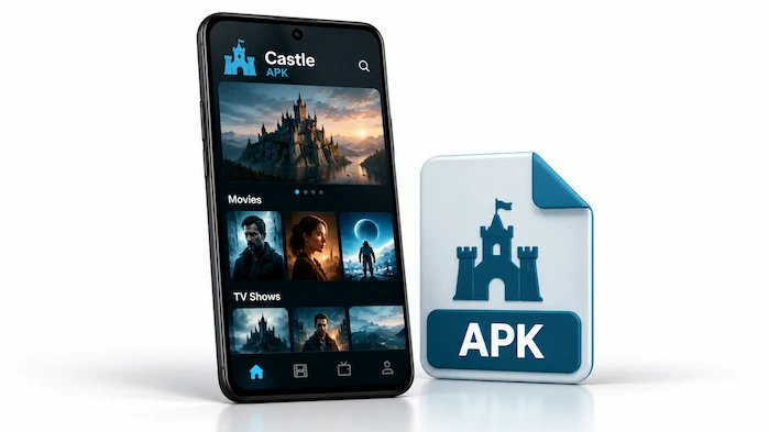 Castle APK file and Android app interface